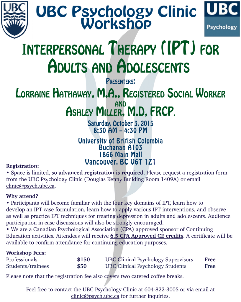 IPT Workshop (One Page flyer)