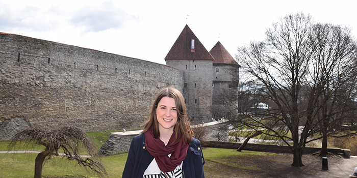 Photo: Lauren Wylie on an exchange trip to Tallin, Estonia.