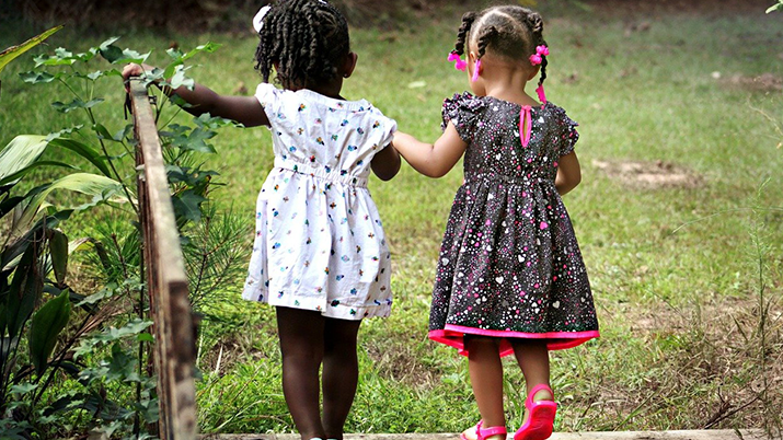 Cross Racial Children Holding Hands