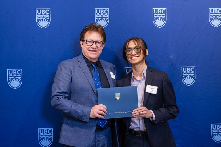 Gage Averill and Francis Yuen at the 2024 Killam Graduate Teaching Assistant Awards Reception